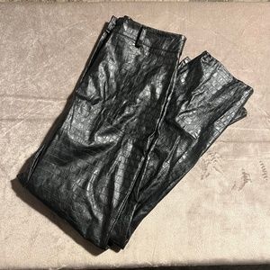Boohoo Faux Snakeskin Straight Leg Pants